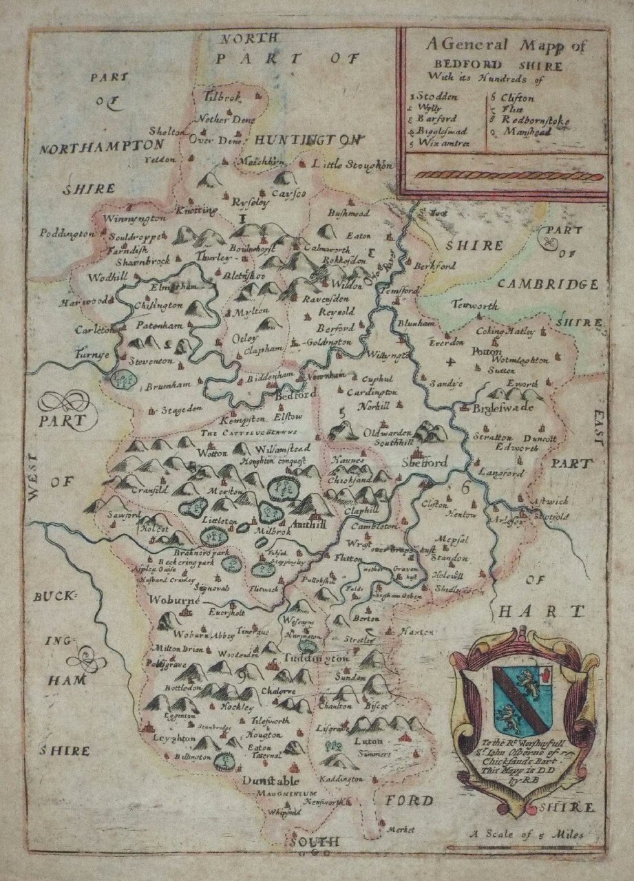 Map of Bedfordshire - Blome